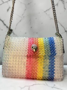 Kurt Geiger RARE NWOT Clear Beaded Kensington Crossbody Bag